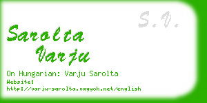 sarolta varju business card